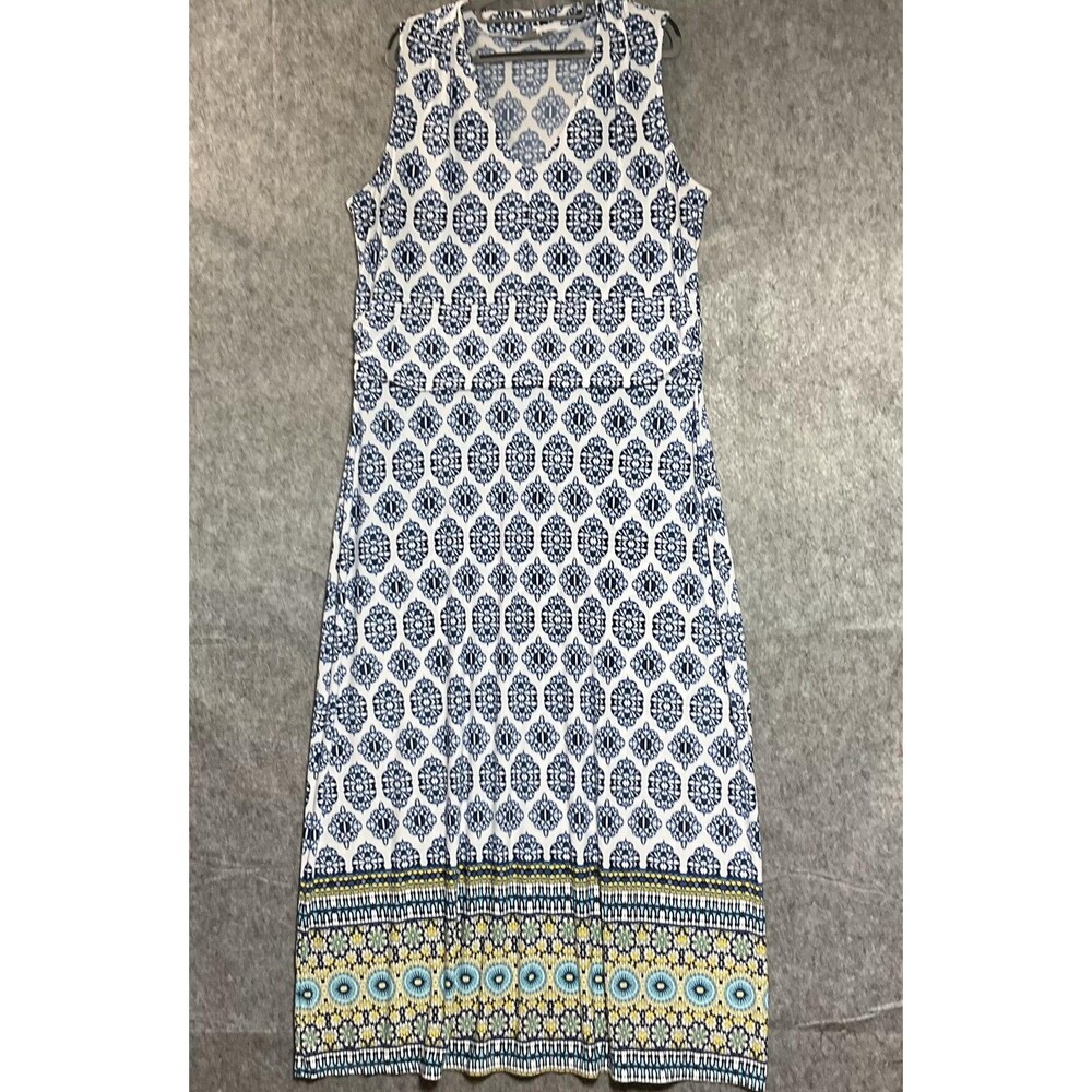Jessica London Dress Womens Plus 20W Geometric Maxi Sundress V-Neck Sleeveless
